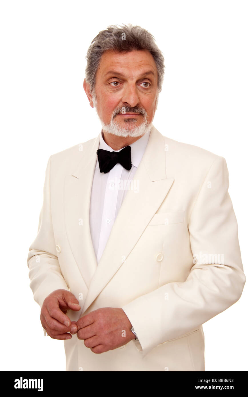 man wearing a white tuxedo Stock Photo Alamy