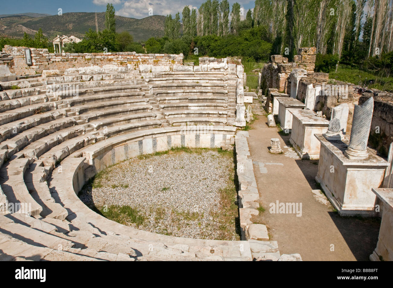 Odeon of Aphrodisias ancient city, Aydin Turkey Stock Photo