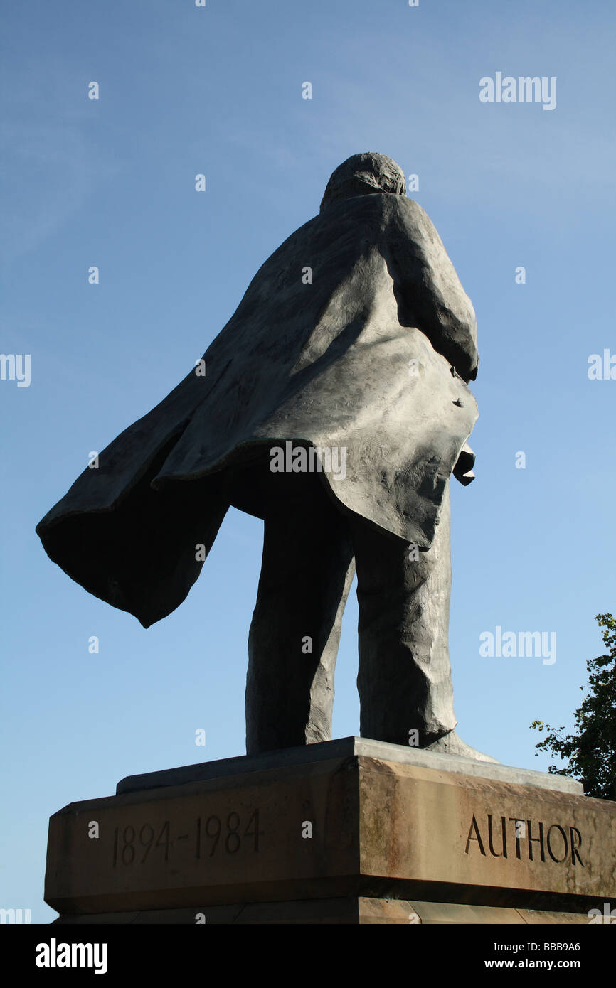 J.B.Priestley Author Novelist Broadcaster sculpture located outside the National Museum Film and Photography Bradford Stock Photo