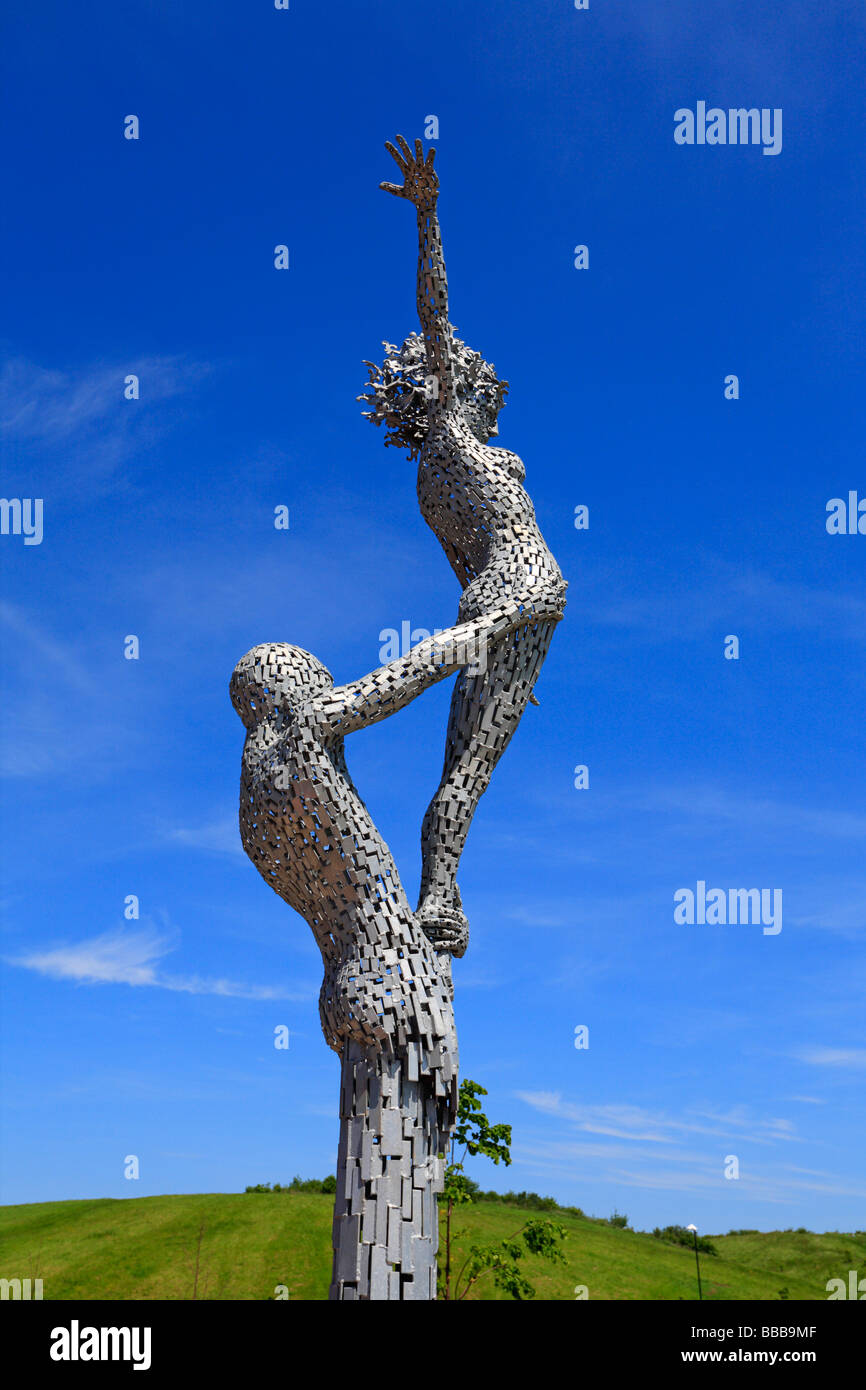 'Sport' statue outside the Keepmoat Stadium, Doncaster, South Yorkshire, England, UK. Stock Photo
