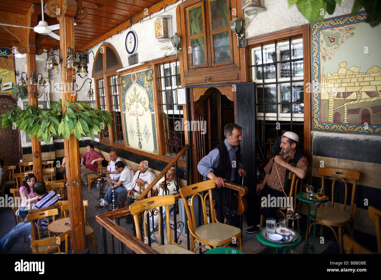 Al Nawfara cafe Damascus Stock Photo Alamy