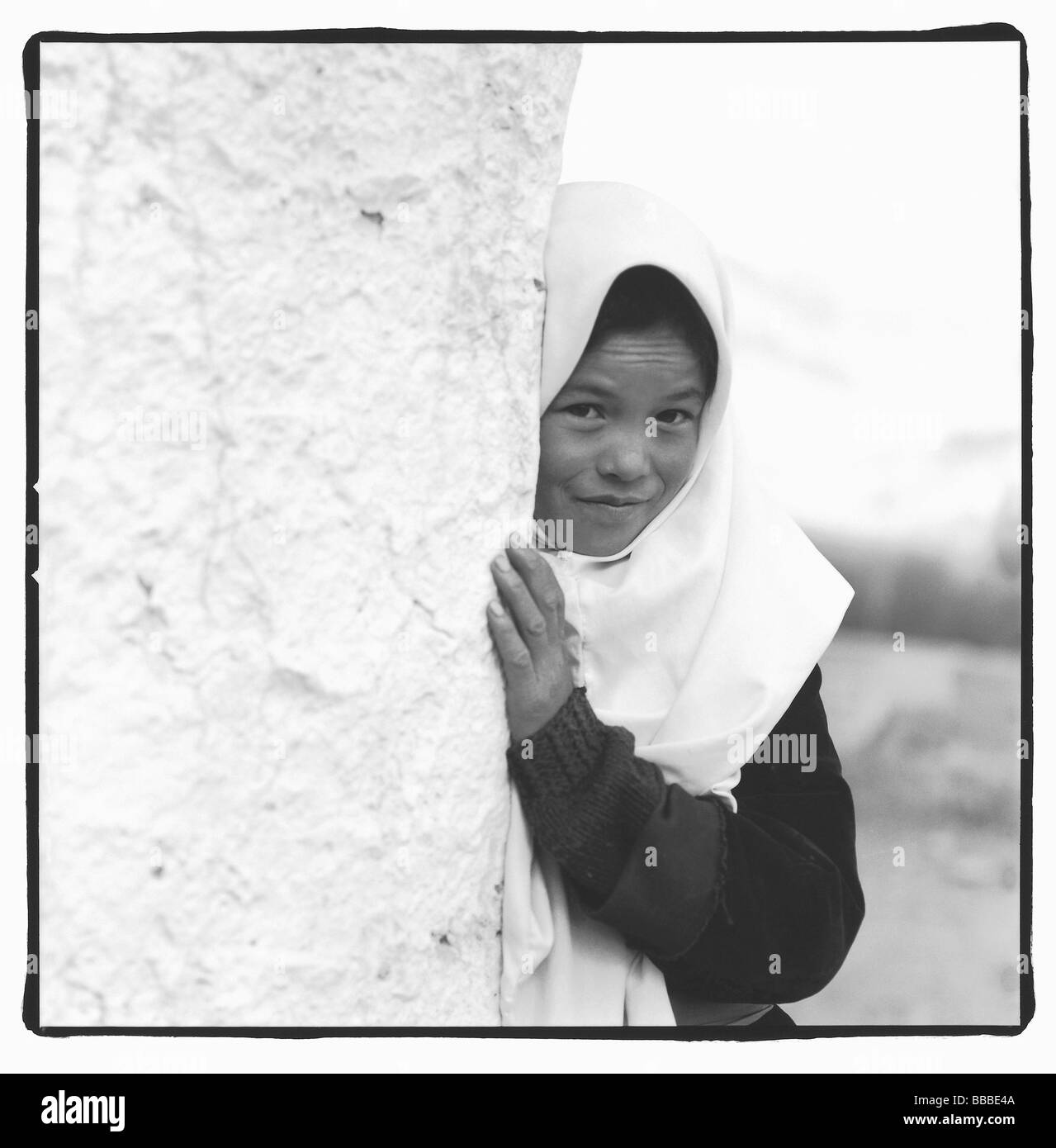 India, Ladakh, school girl Stock Photo