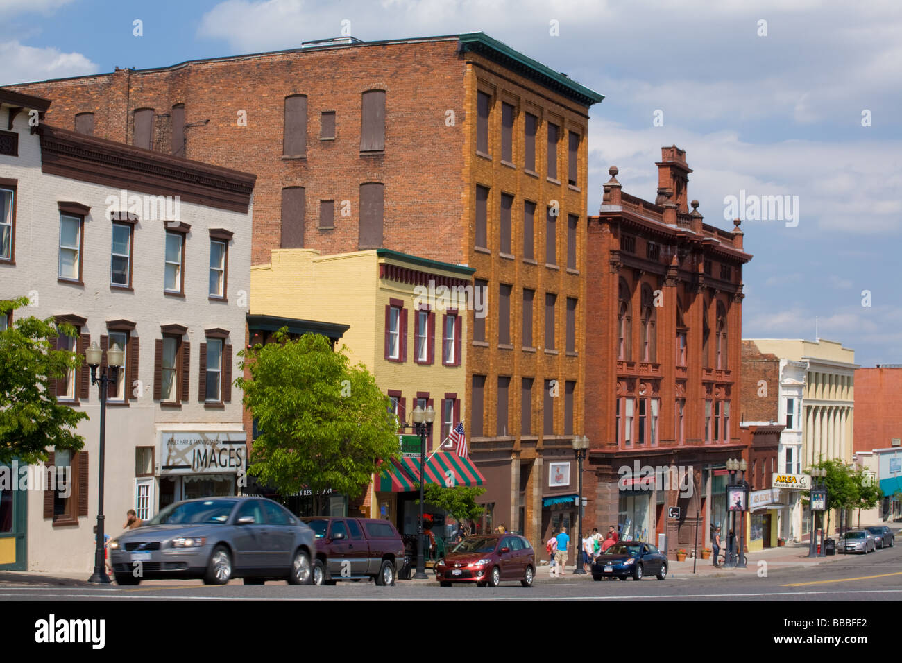 Architecture in Geneva, New York, Ontario County, Finger Lakes Region Stock Photo