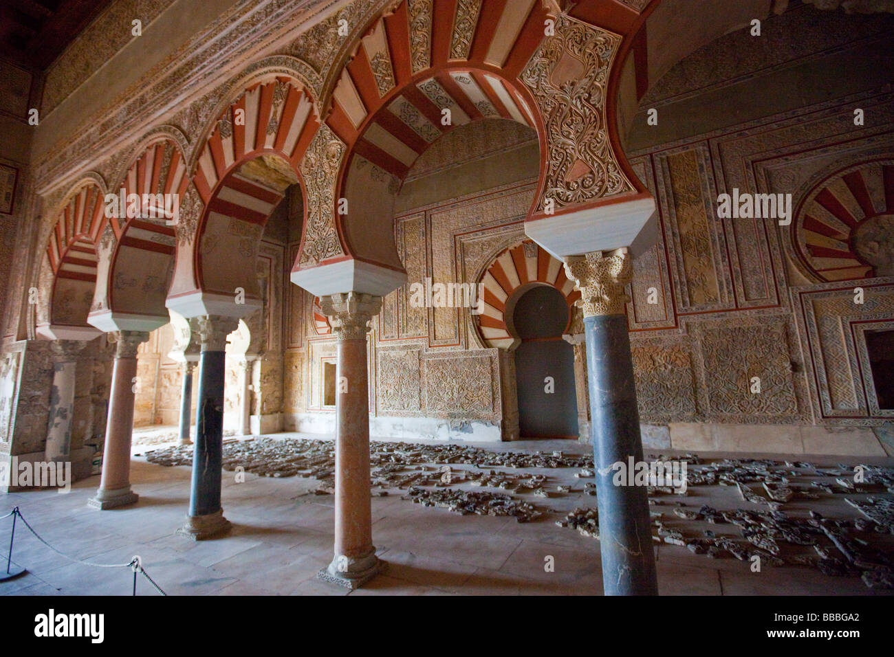Hall of Abd al Rahman III at the Moorish Ruins of Medina Azahara near Cordoba Spain Stock Photo