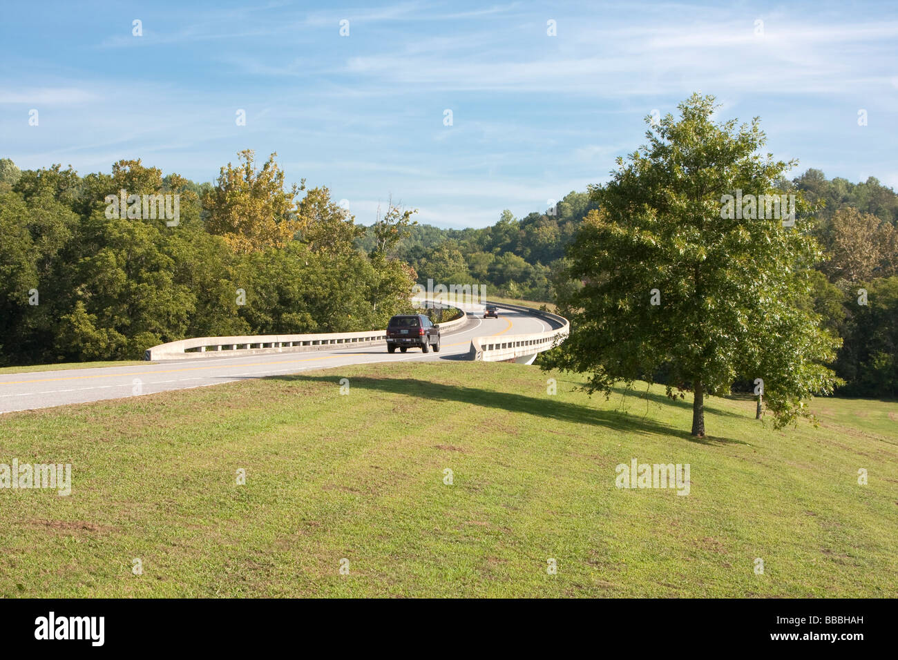 Natchez Trace Parkway, Tennessee, USA. Highway View Stock Photo Alamy