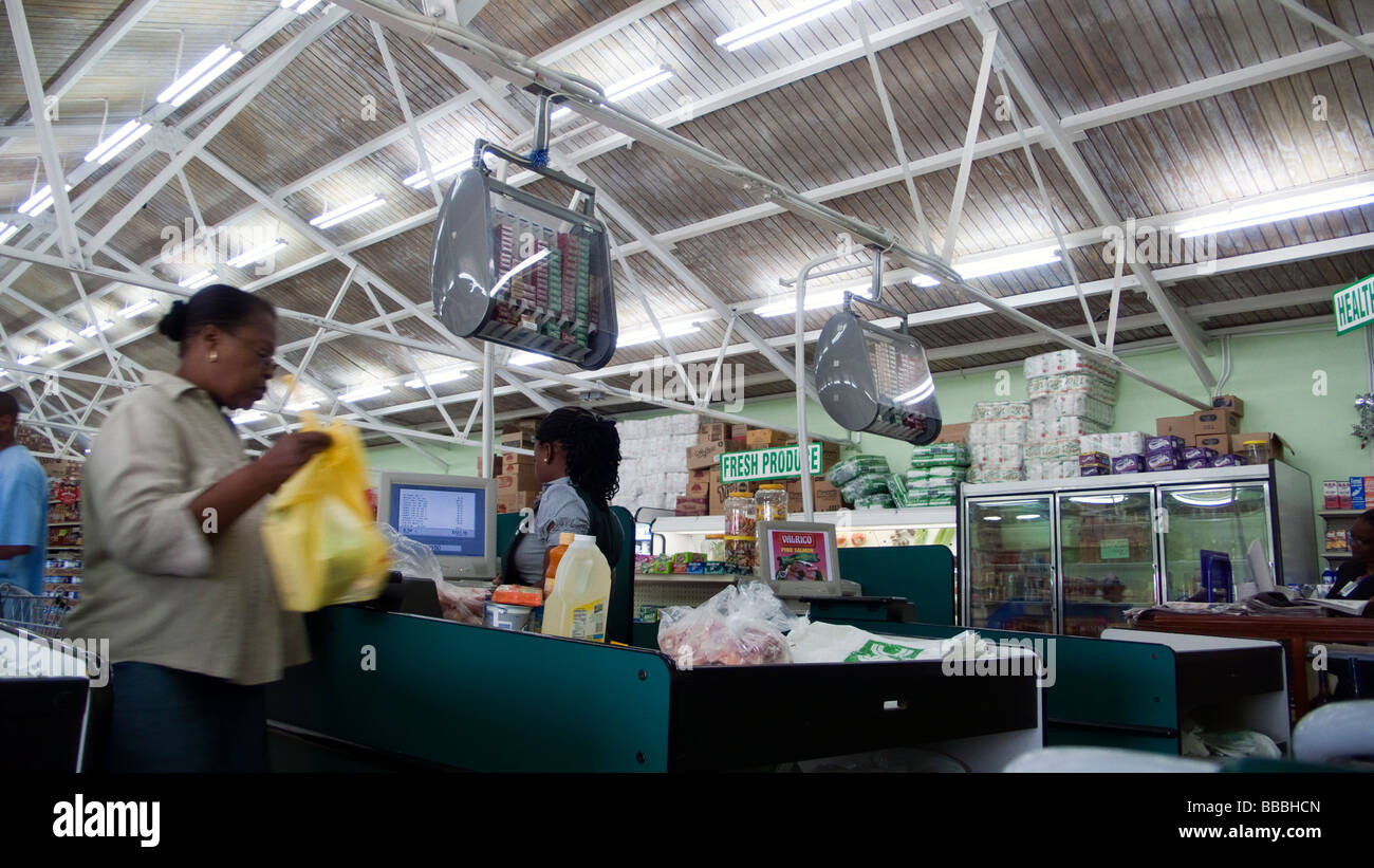 Supermarket check out basseterre st hires stock photography and images
