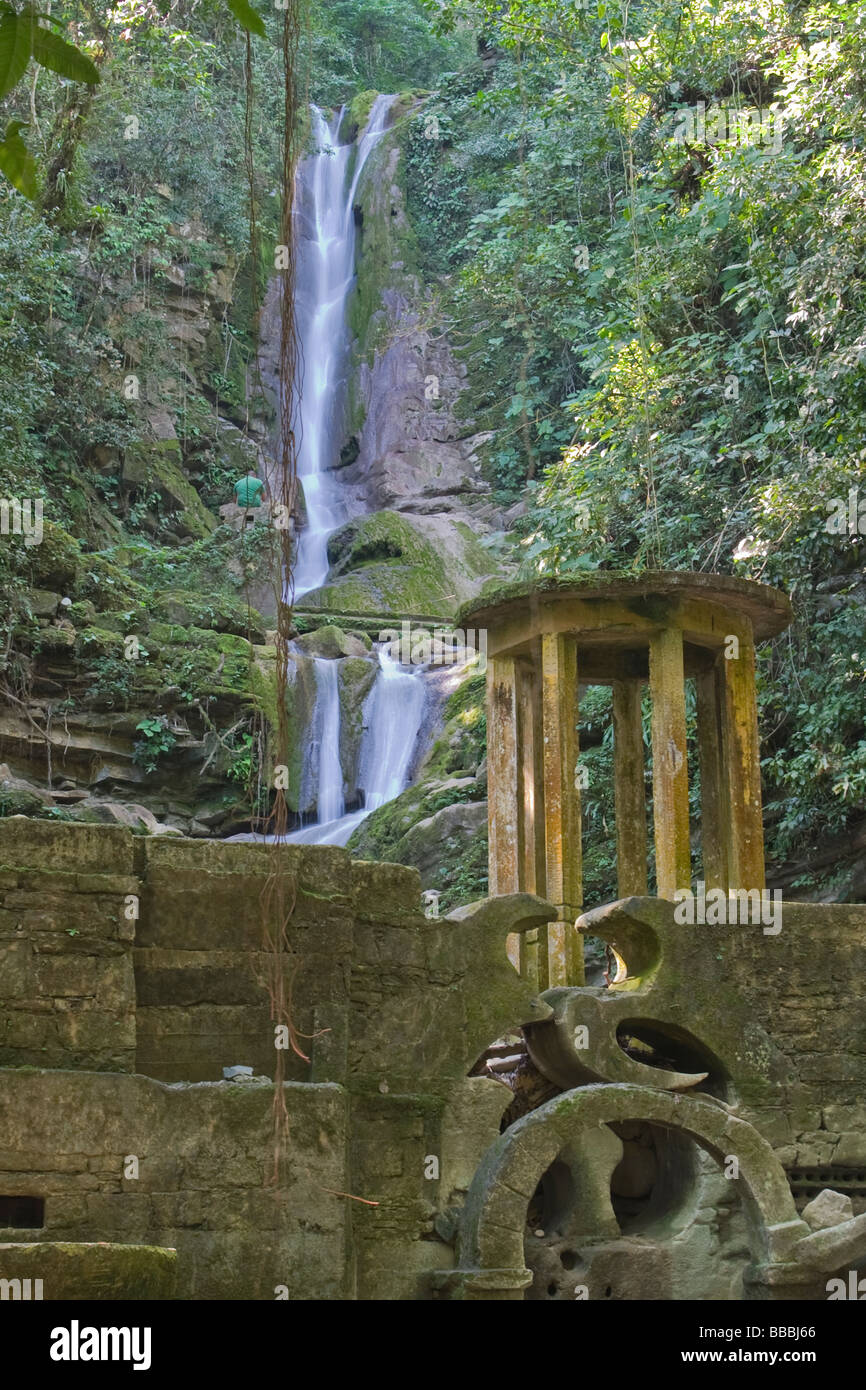 Las Pozas located in Xilitla San Luis Potosi Mexico is the creation of Edward James, a surrealistic artist Stock Photo