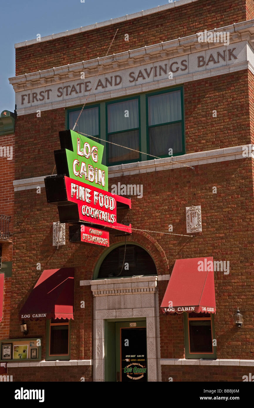 Log Cabin Restaurant Occupies Old Bank Building In Downtown Galena