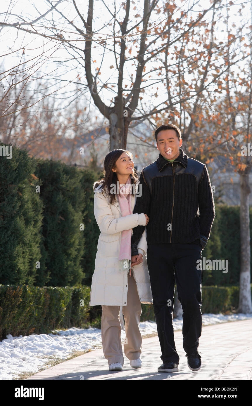 Chinese people walking in snow hi-res stock photography and images - Alamy