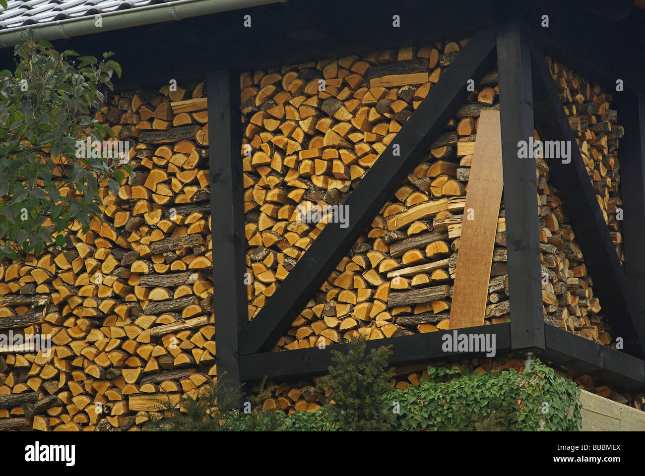 Holzstapel stack of wood 21 Stock Photo