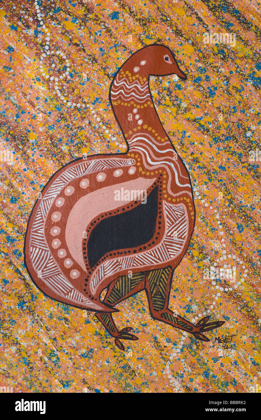 Genuine Aboriginal artwork from Australia Stock Photo