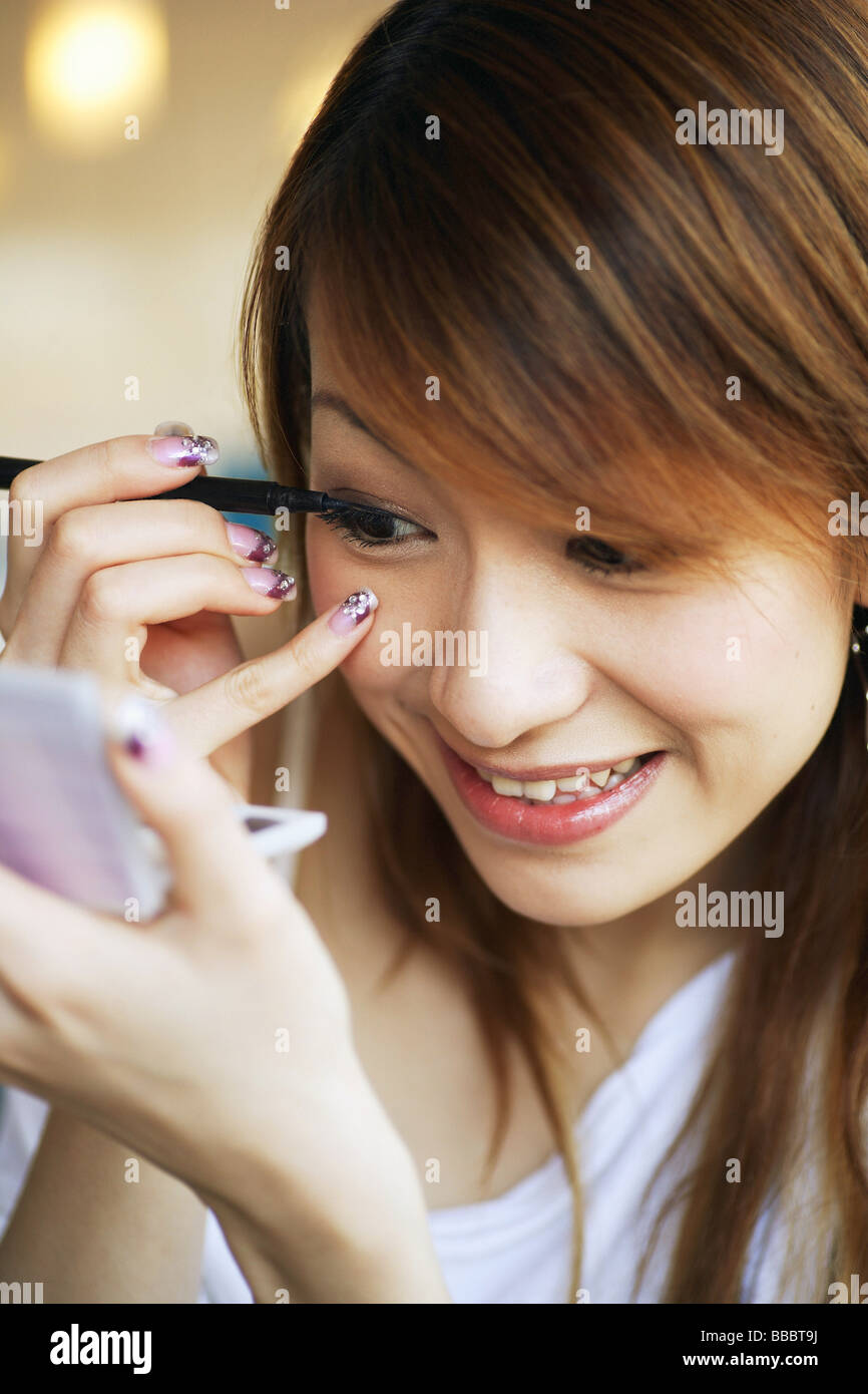 Happy young black woman applying hi-res stock photography and images ...
