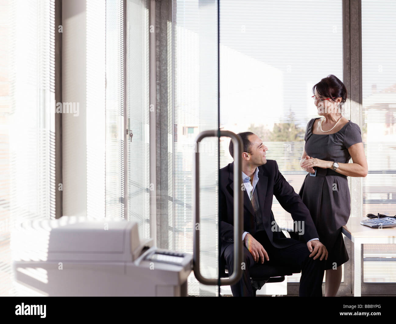 Portrait of business man and woman Stock Photo