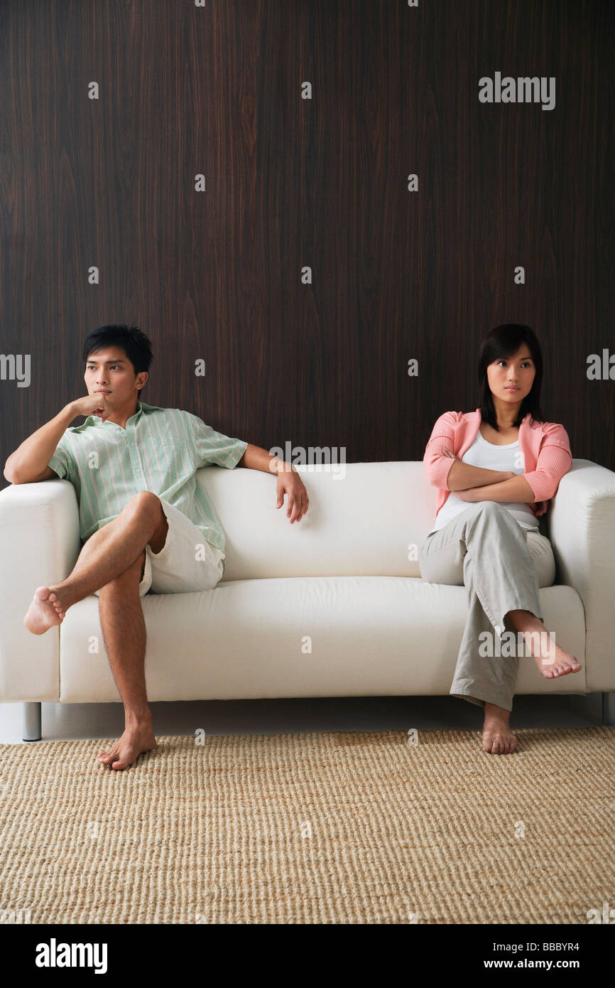 Women at opposite ends of sofa hires stock photography and images Alamy