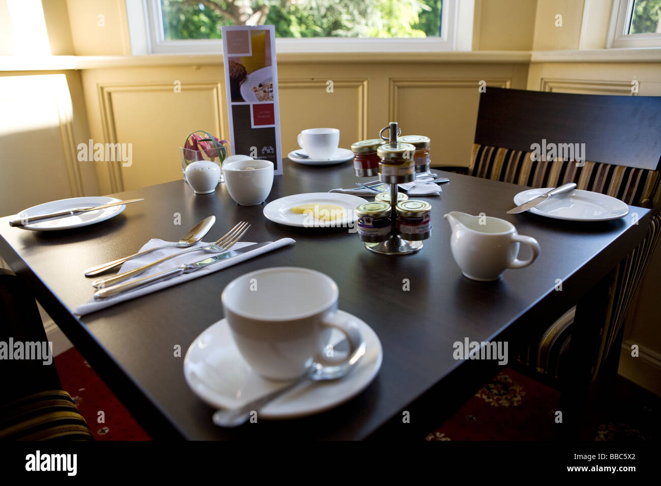 Chentelham Gloucestershire, cheltenham regency hotel breakfast room Stock Photo
