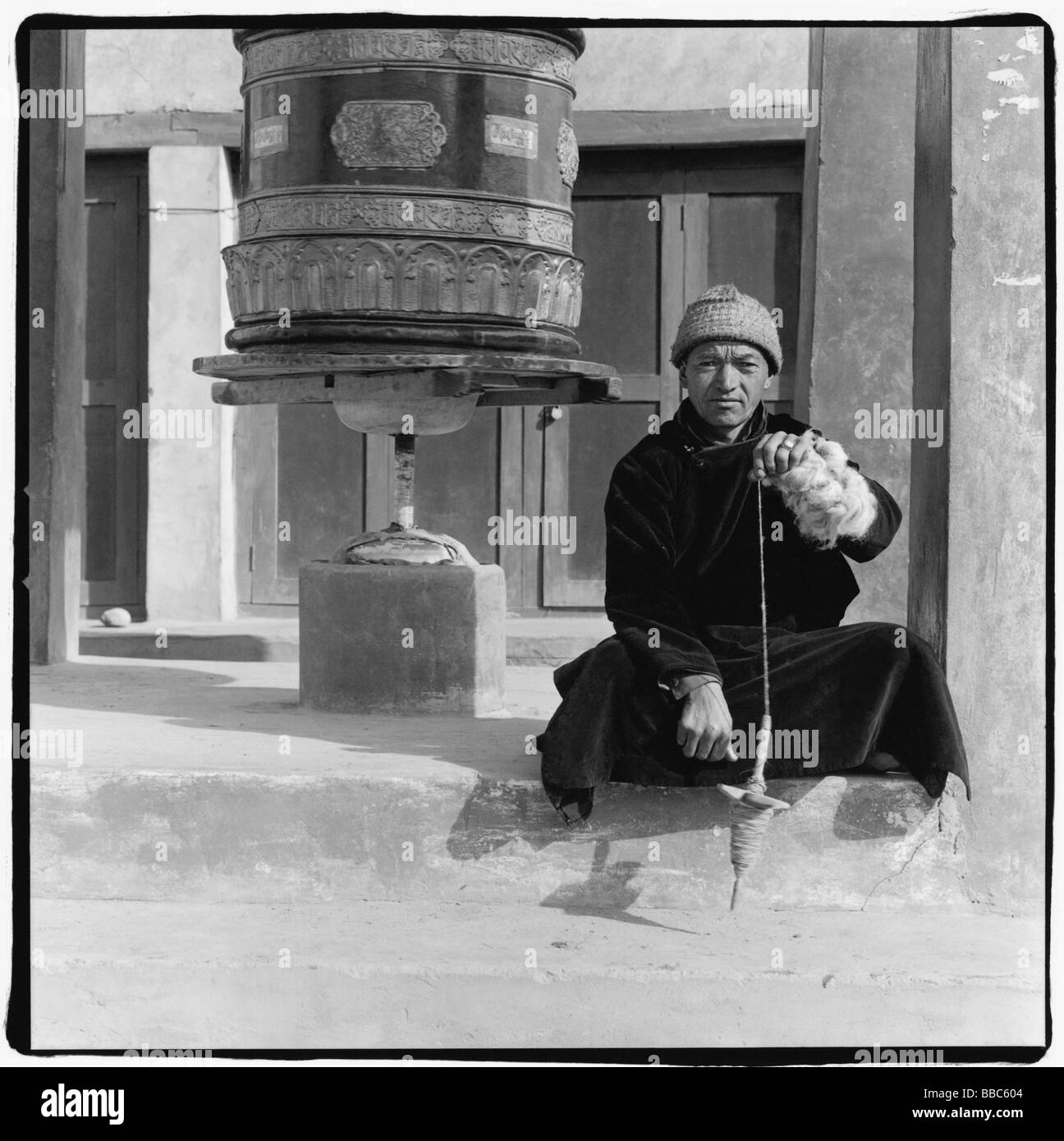 Portrait tibetan man Black and White Stock Photos & Images - Alamy