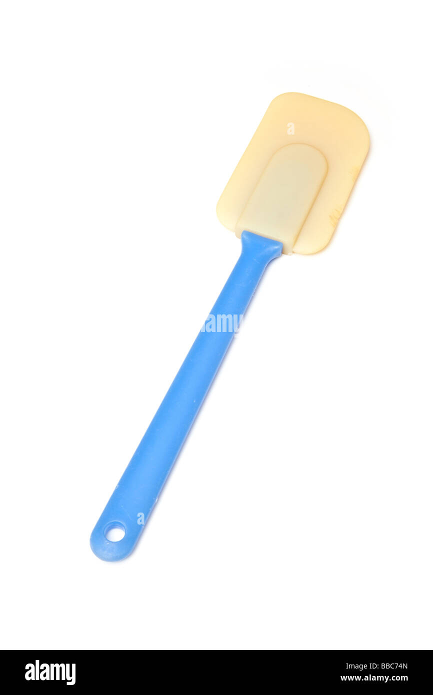 Plastic spatula isolated on a white studio background Stock Photo
