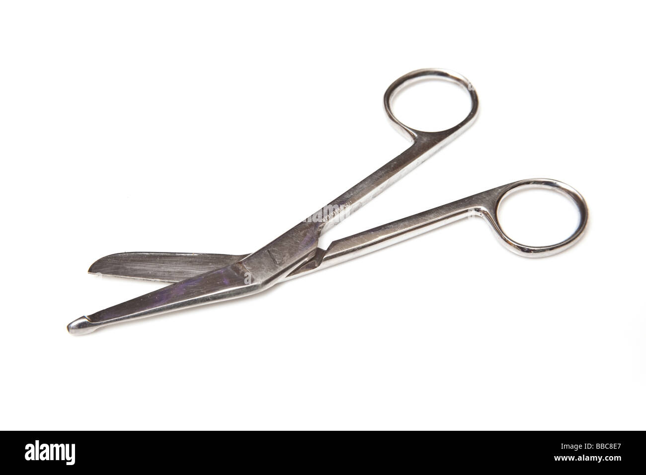 surgical scissors isolated on a white studio background Stock Photo