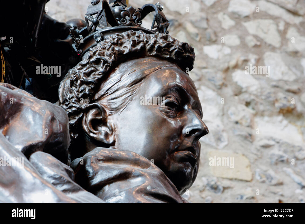 Statue of Queen victoria in The Great Hall in Winchester, Hampshire, UK