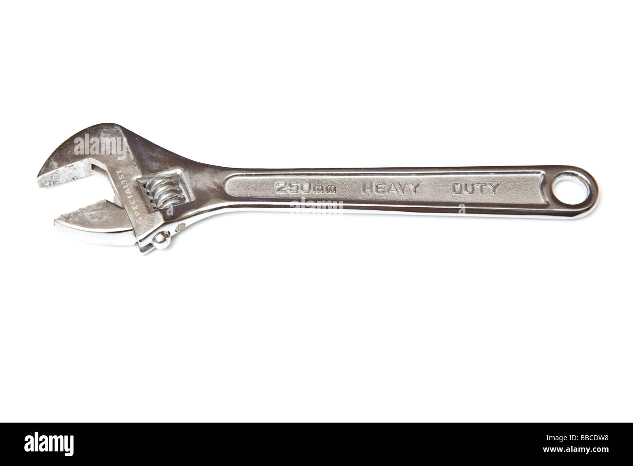 Adjustable spanner isolated on a white studio background Stock Photo