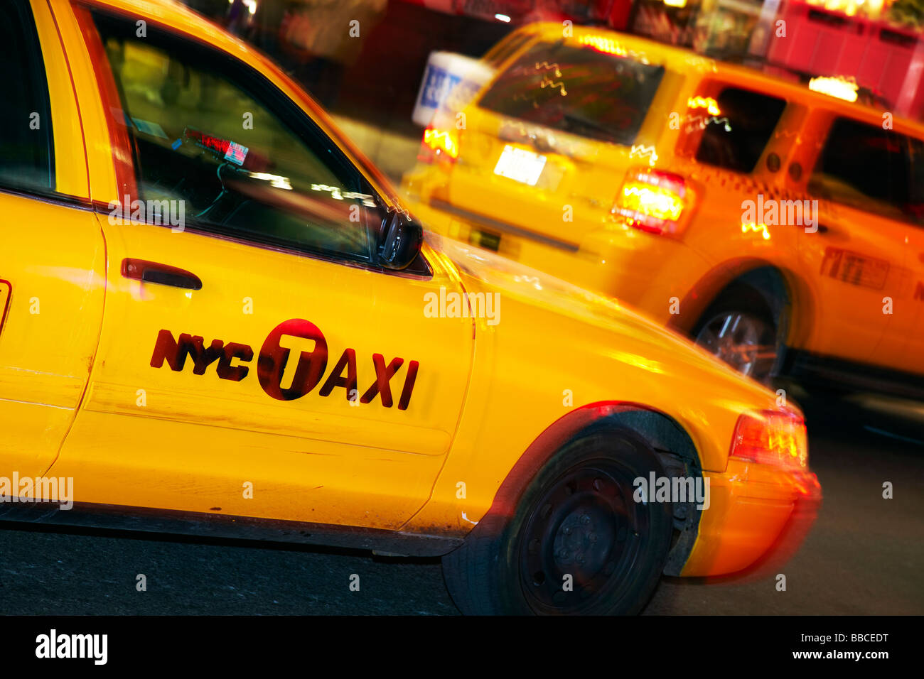 New York taxi Times Square Stock Photo Alamy