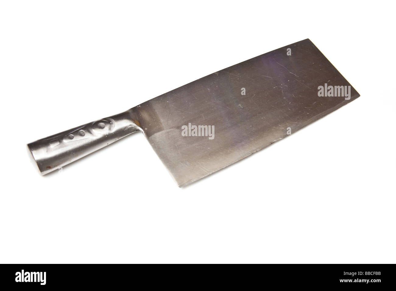 Butchers knife isolated on a white studio background Stock Photo