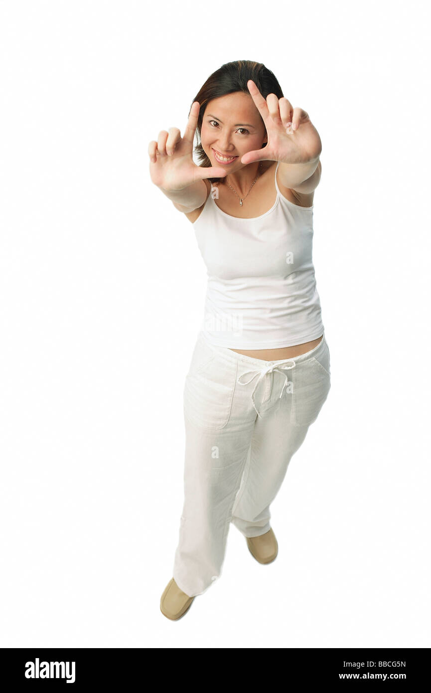 L hand sign woman hi-res stock photography and images - Alamy