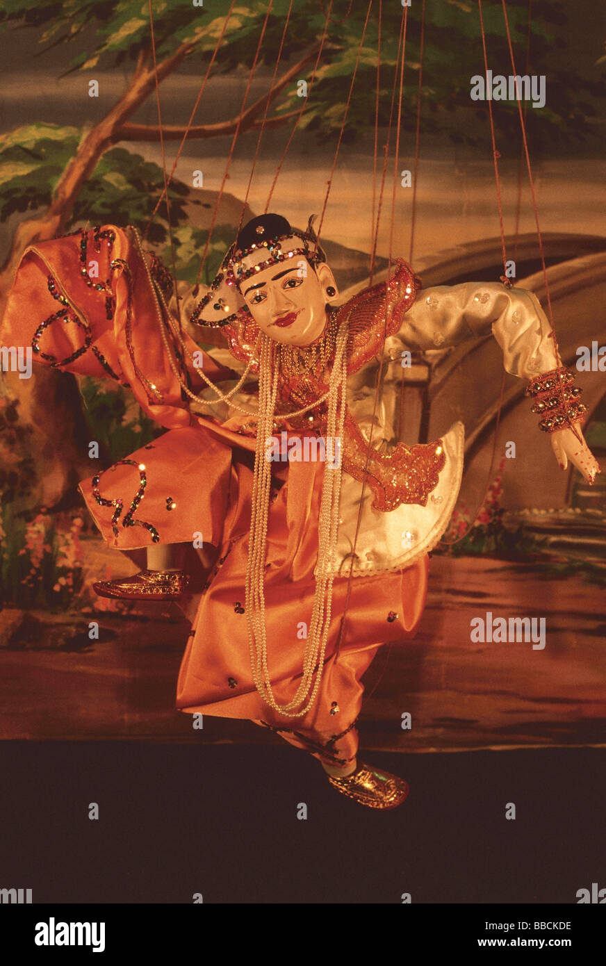 Myanmar (Burma), Mandalay, puppet performance Stock Photo