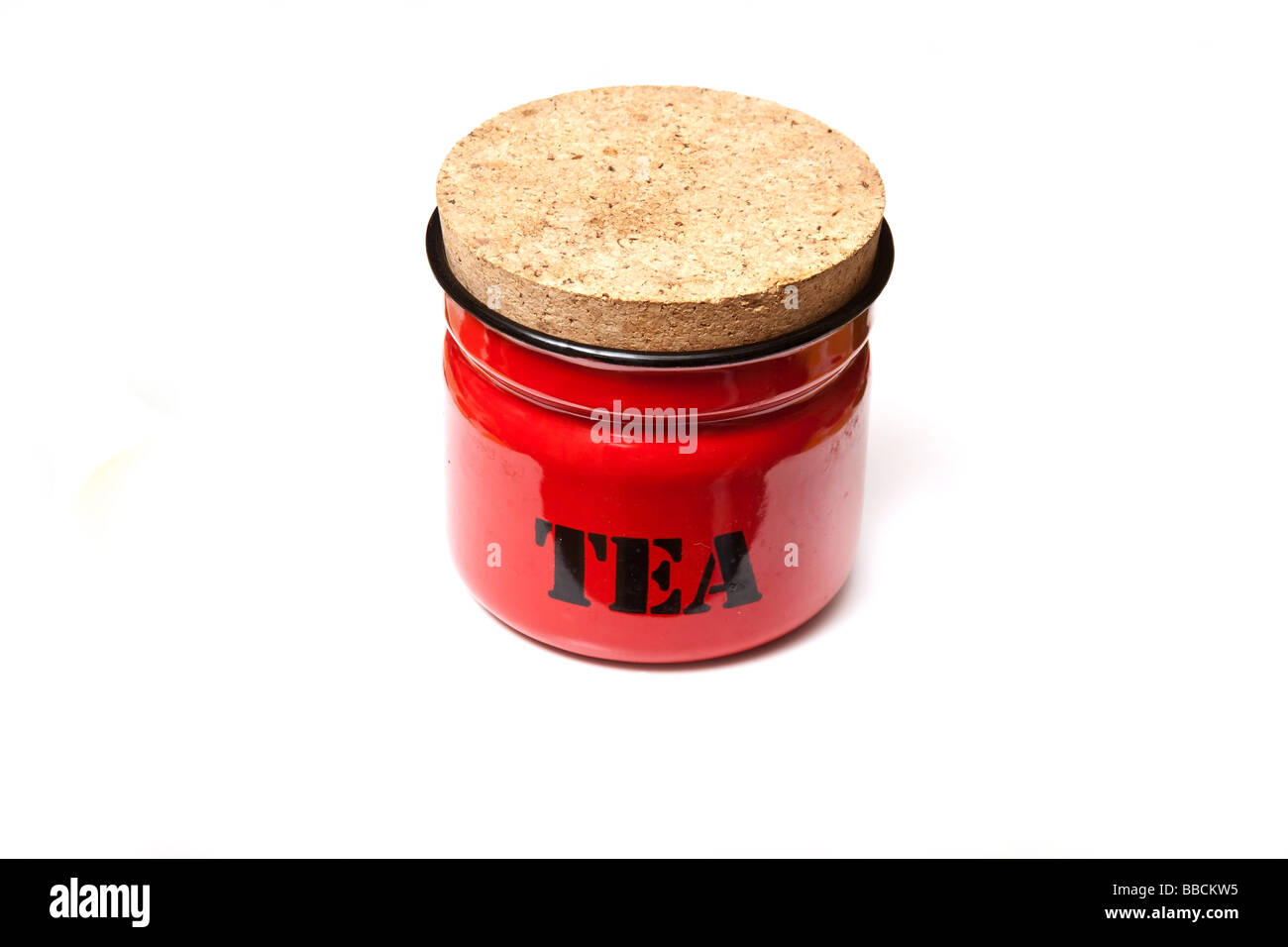 Tea container isolated on a white studio background Stock Photo Alamy
