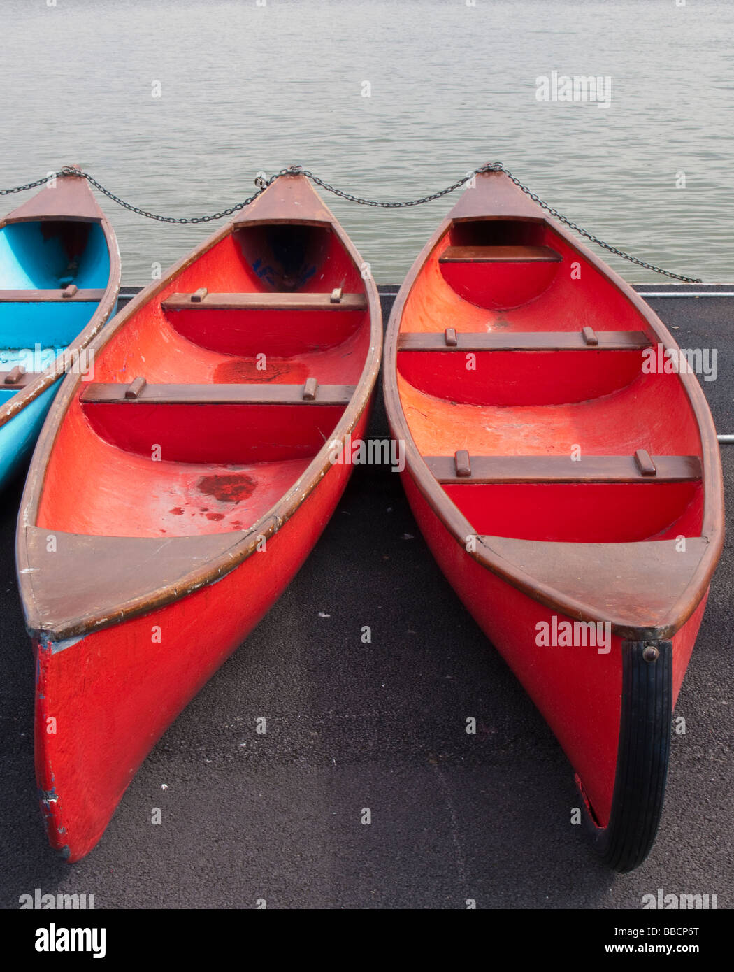 Boating canoes at Fairhaven lake, Lytham St Annes Stock Photo Alamy