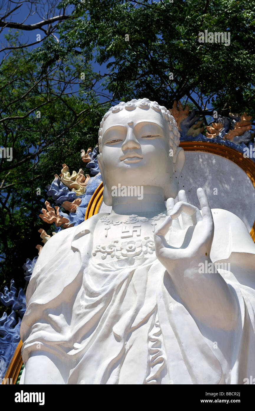 Upper section of statue of A Di Da, or Amitabha (the Buddha of the past). Ta Cu mountain, Binh Thuan Province, Vietnam Stock Photo