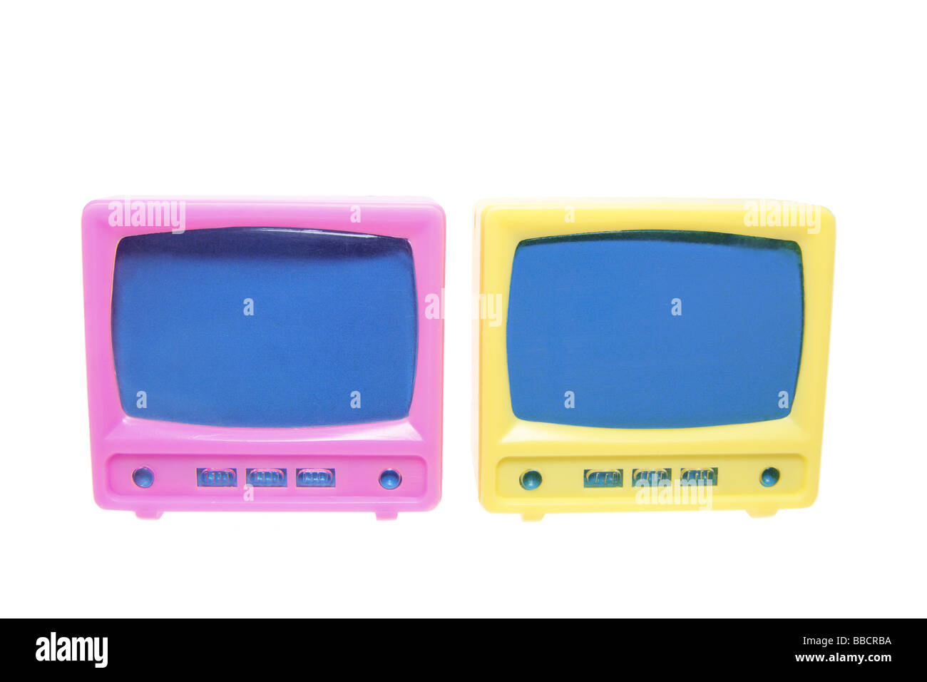 Plastic Toy TV Sets Stock Photo