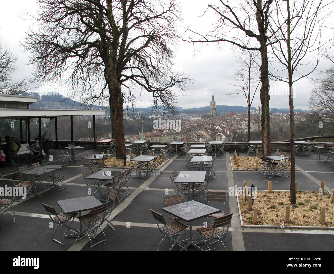 The Rose Garden cafe in winter, Bern, Switzerland Stock Photo Alamy