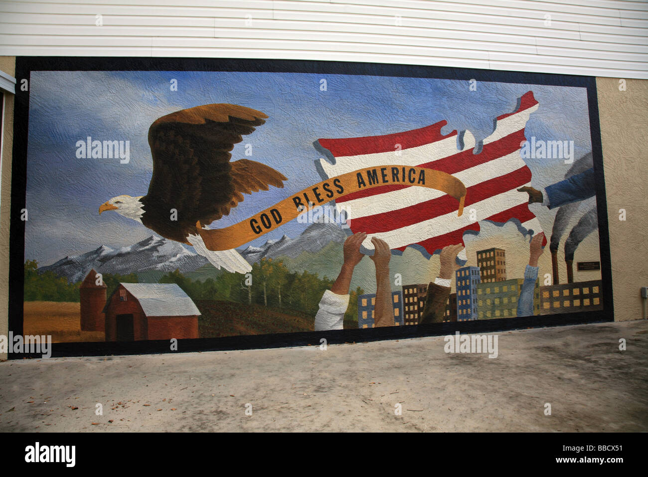 Town of Murals Lake Placid in Florida USA Stock Photo Alamy