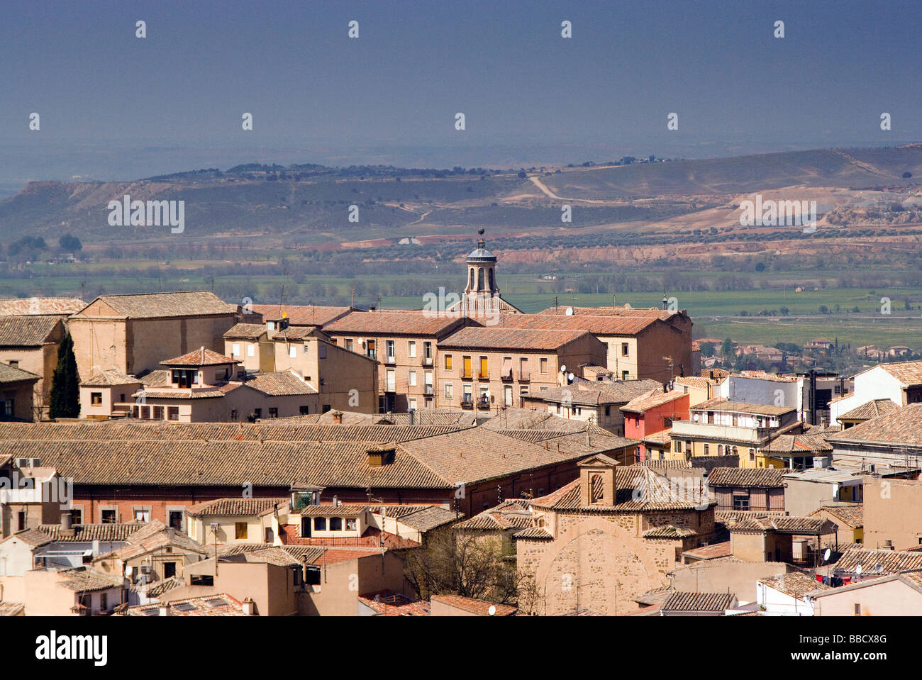 Vista aerea de la ciudad de toledo desde el Alcazar View of Toledo from the Alcazar Stock Photo