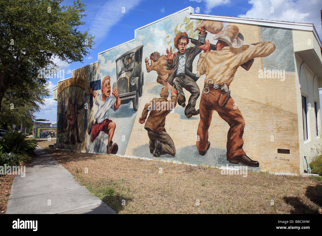 Town of Murals Lake Placid in Florida USA Stock Photo Alamy