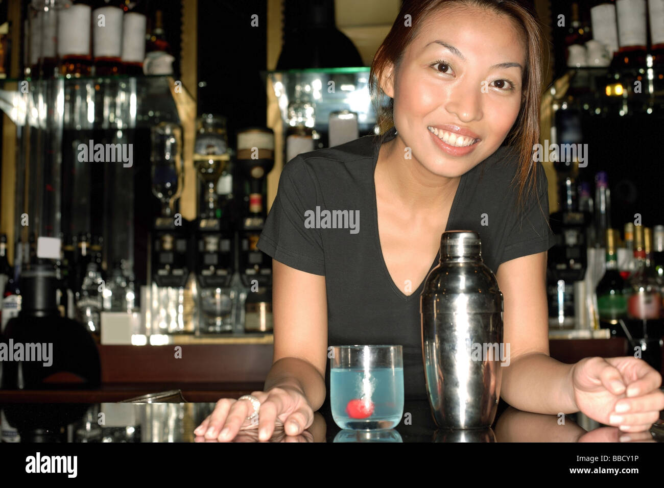 Bartender Leaning On Counter High Resolution Stock Photography and ...