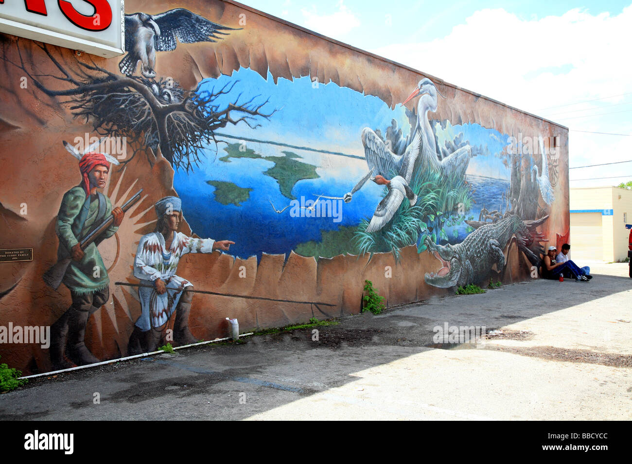 Town of Murals Lake Placid in Florida USA Stock Photo Alamy