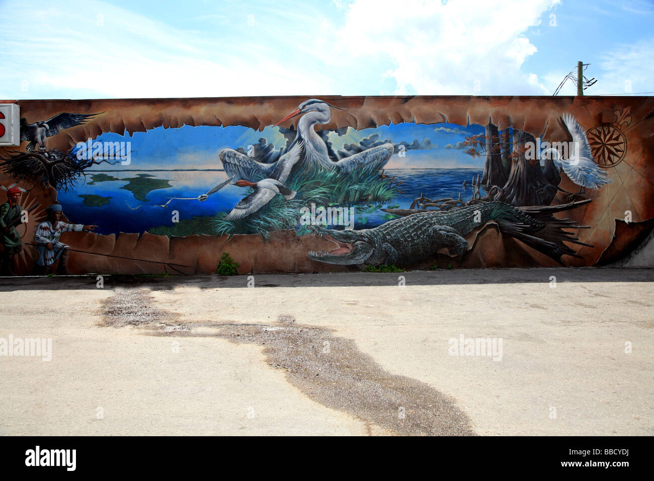 Town of Murals Lake Placid in Florida USA Stock Photo Alamy