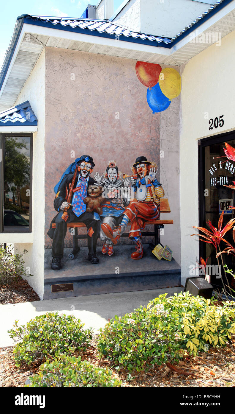 Town of Murals Lake Placid in Florida USA Stock Photo Alamy