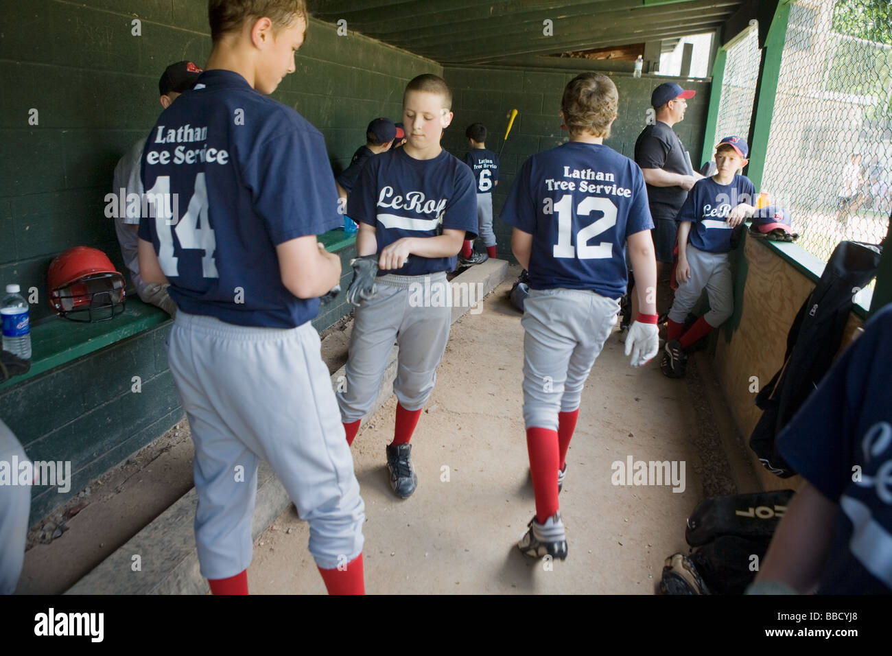 Little League Baseball Game High Resolution Stock Photography and