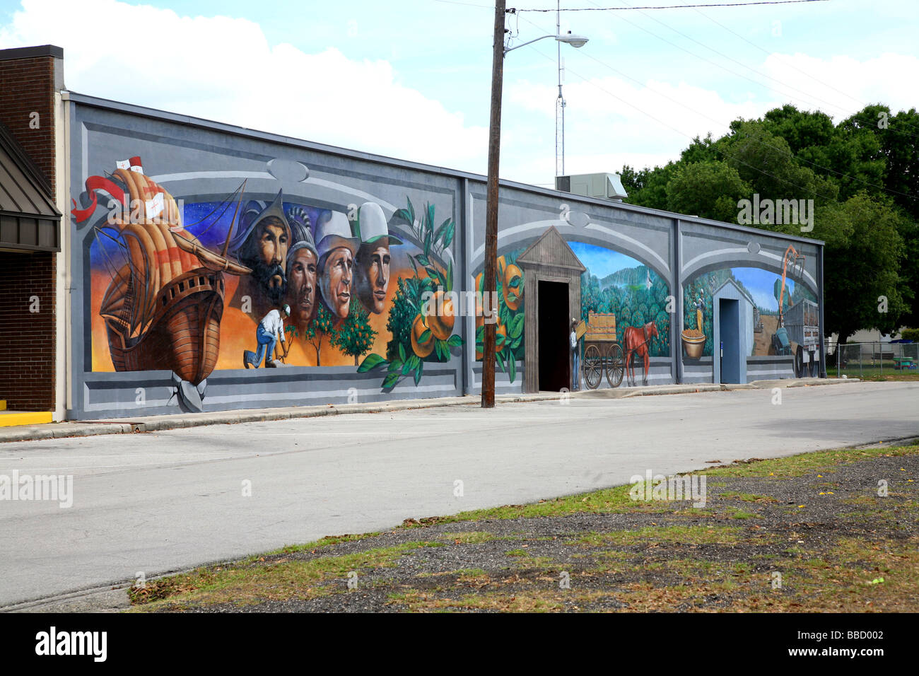 Town of Murals Lake Placid in Florida USA Stock Photo Alamy