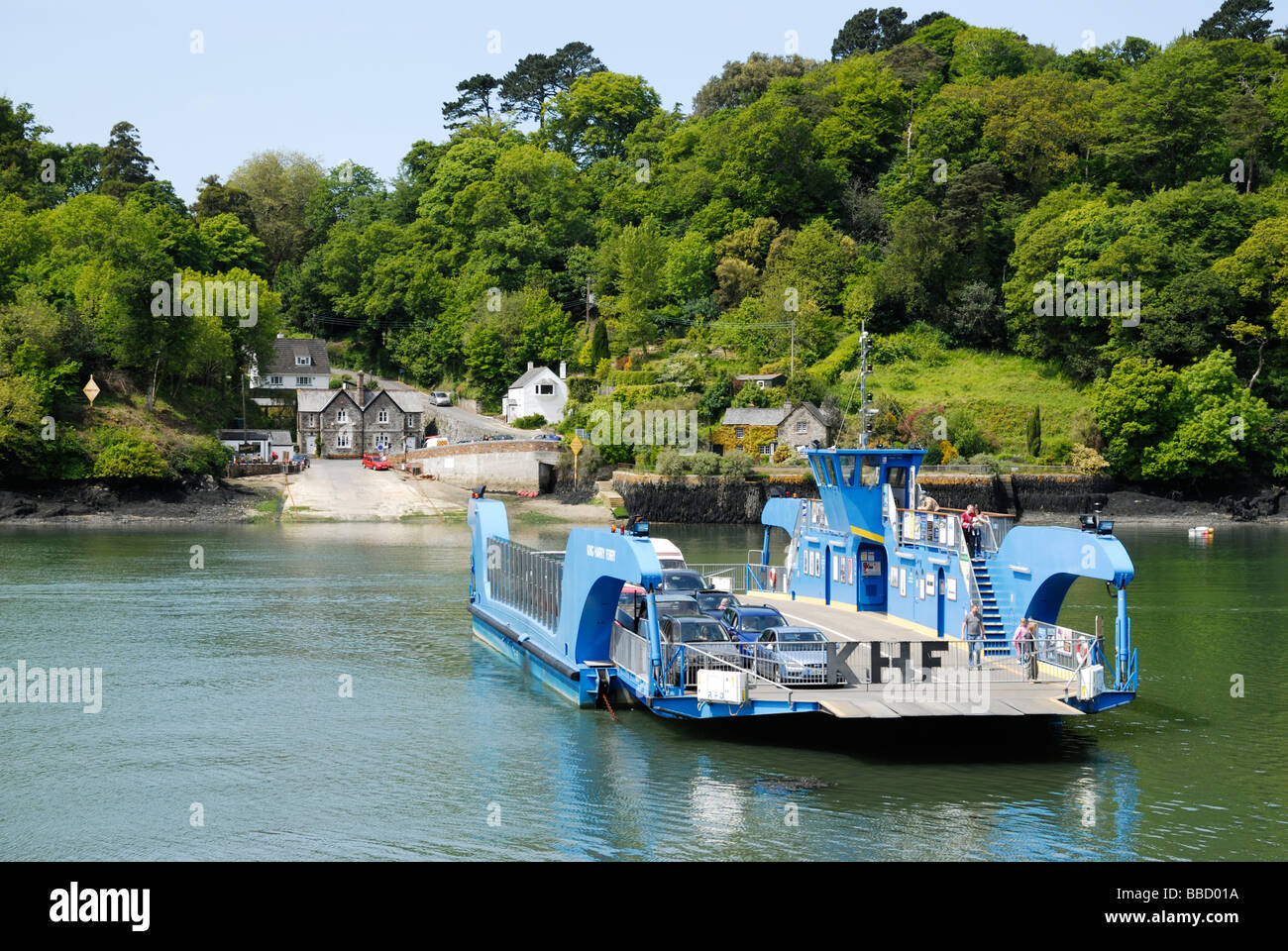 King Harry Ferry across the river Fal, Cornwall, UK Stock Photo Alamy