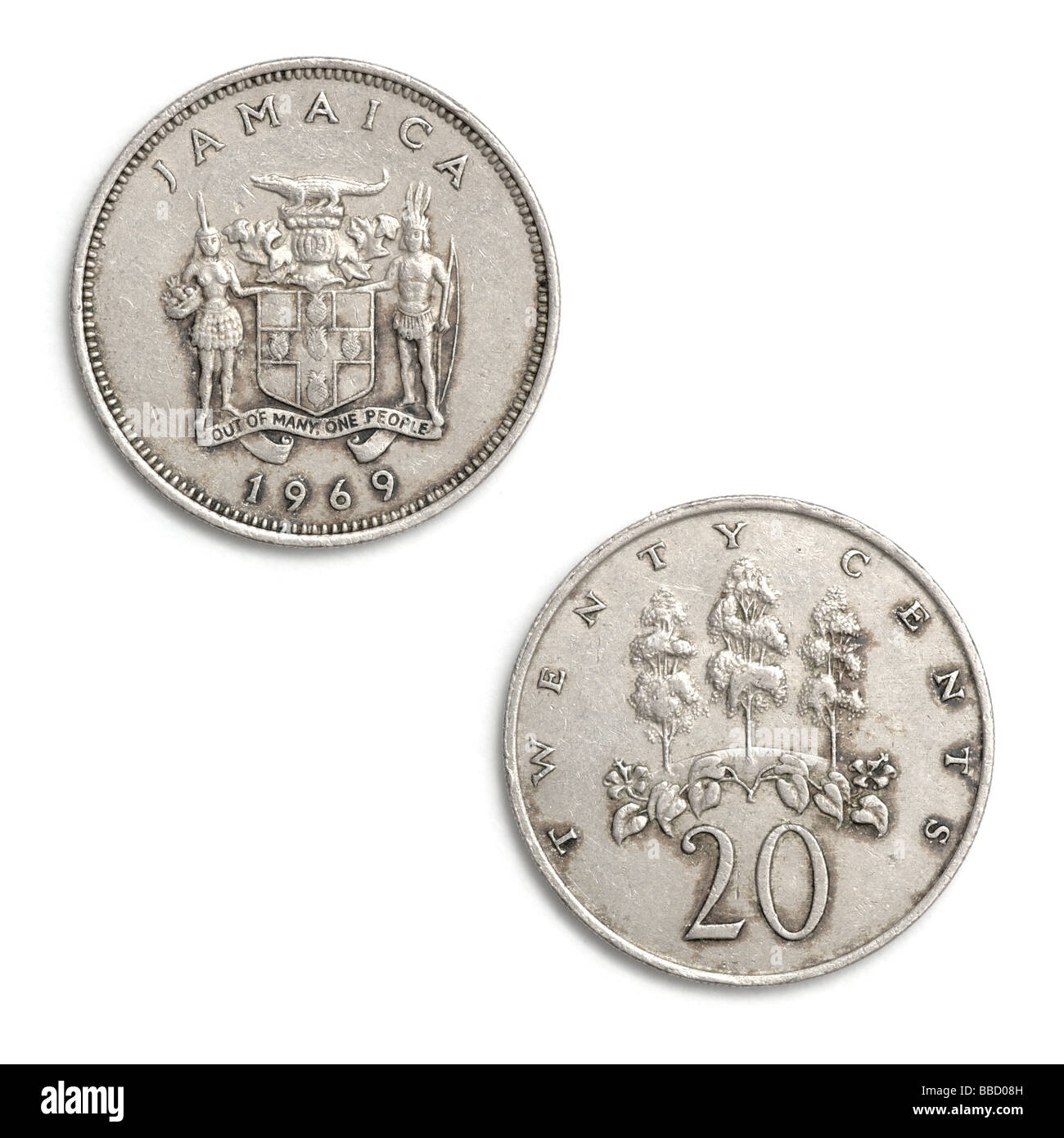 Jamaican 20 cent coin Stock Photo Alamy