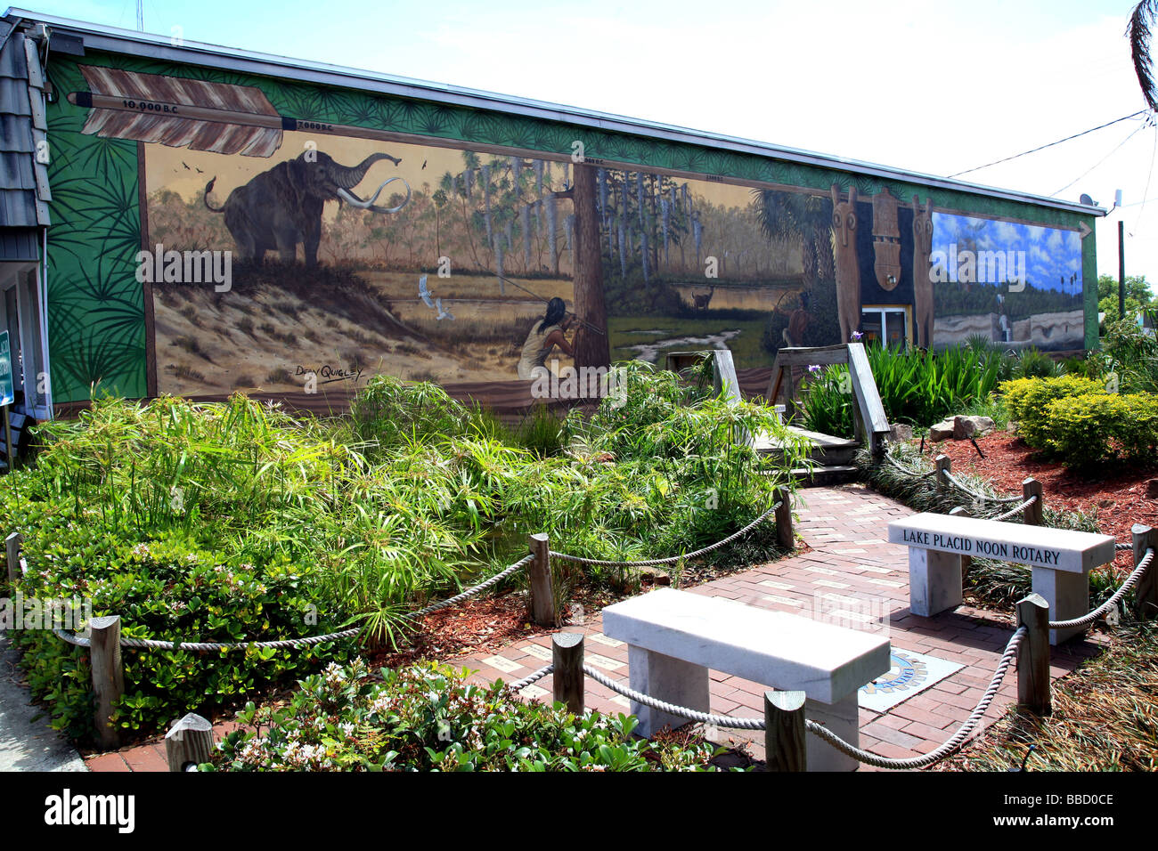 Town of Murals Lake Placid in Florida USA Stock Photo Alamy
