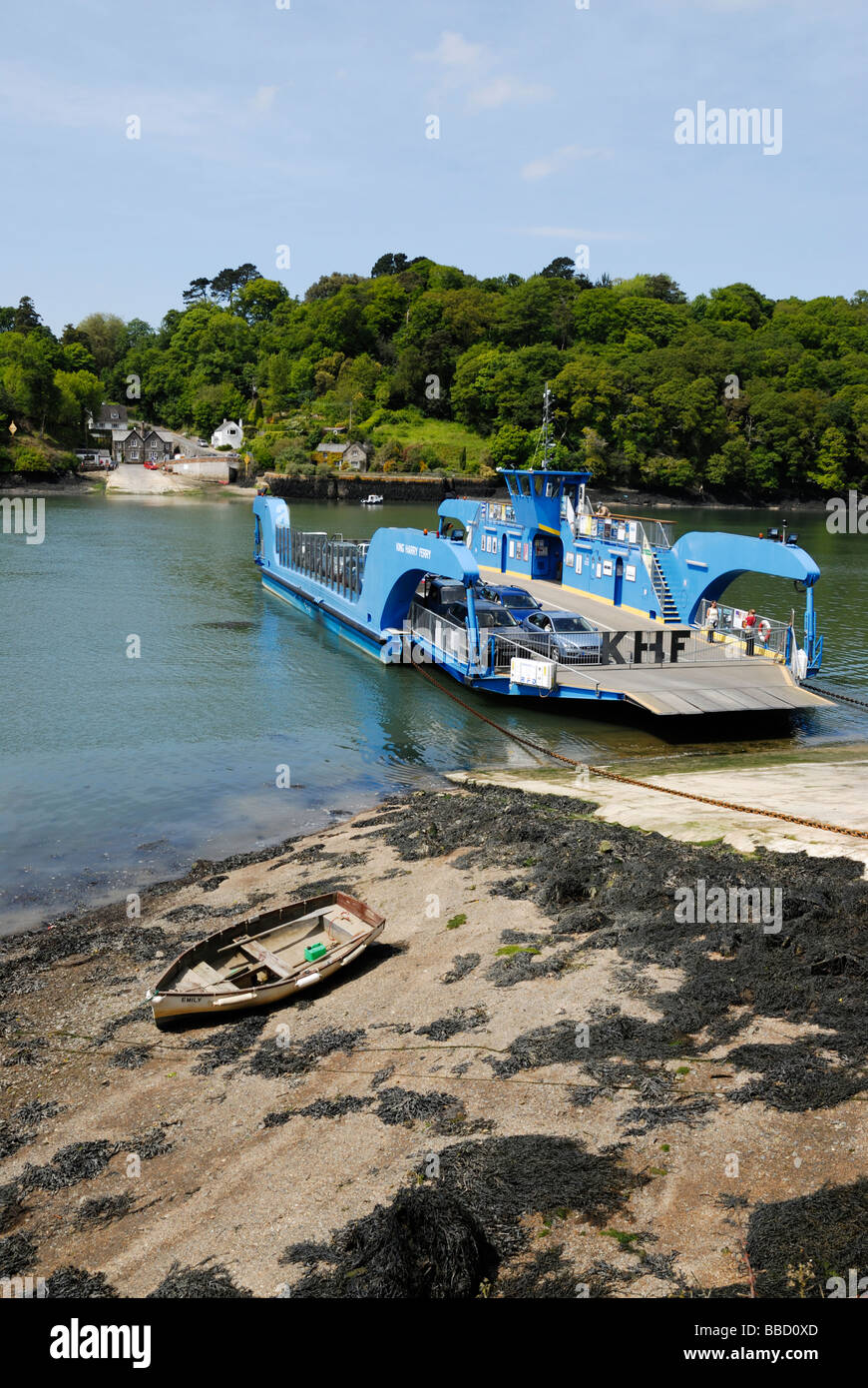 King Harry Ferry across the river Fal, Cornwall, UK Stock Photo Alamy