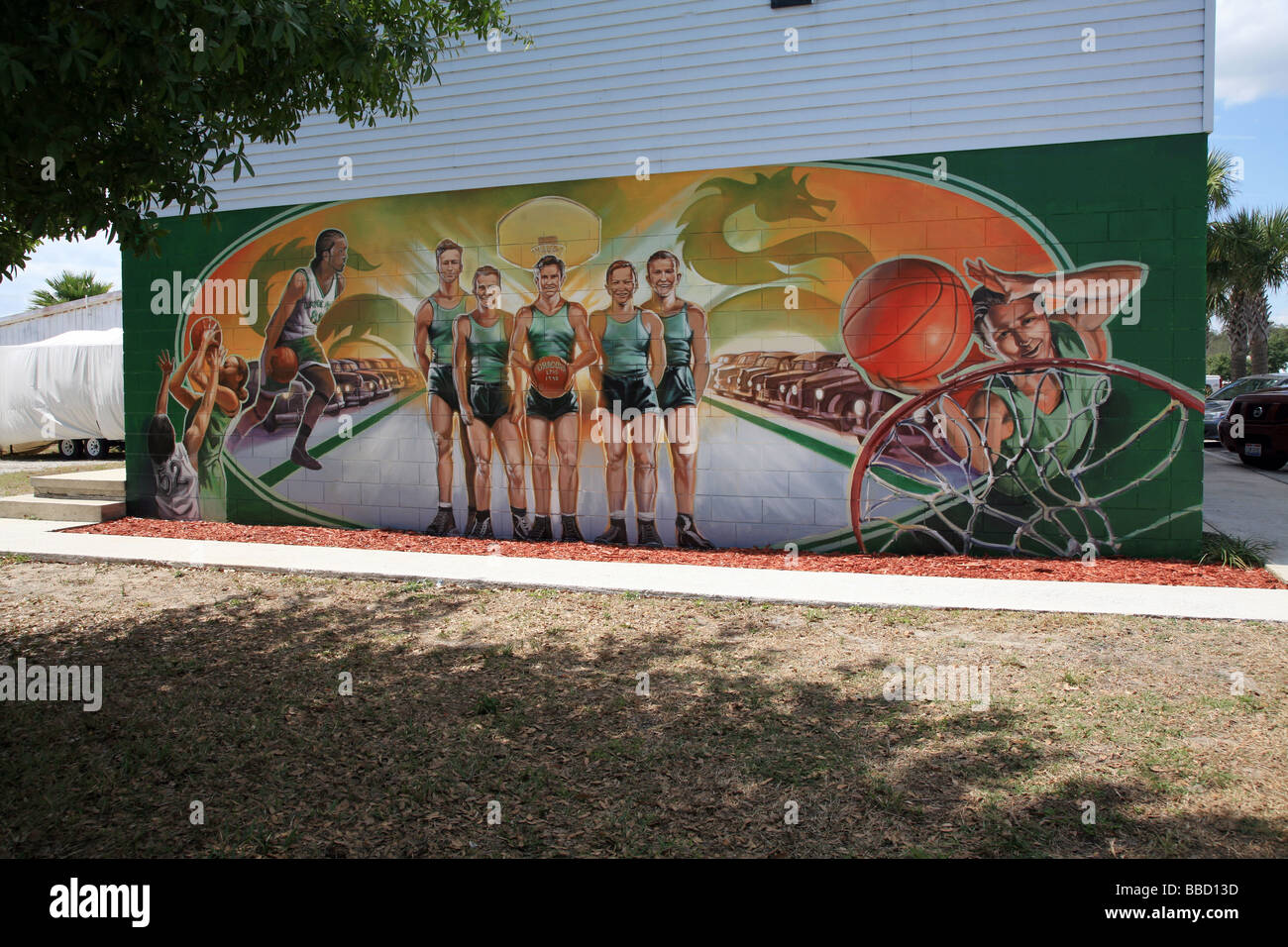 Town of Murals Lake Placid in Florida USA Stock Photo Alamy