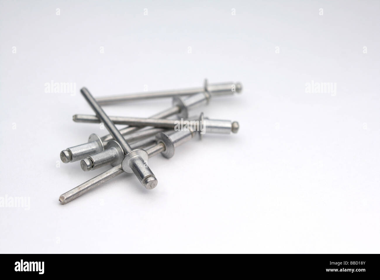 Retentie Atlas Tussen POP rivets, a type of blind rivet often used on aircraft, heating and  cooling, and sheet metal industry Stock Photo - Alamy