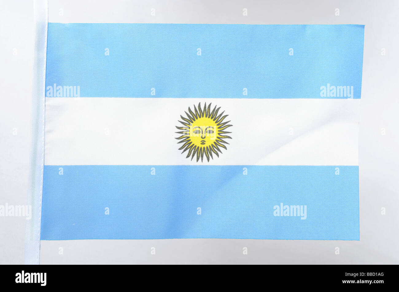 National Flag of Argentina Stock Photo
