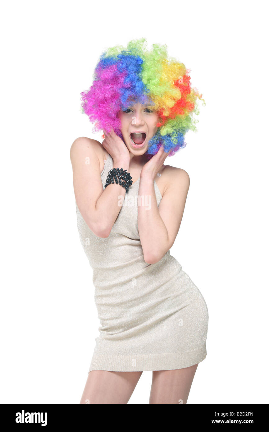 Excited young woman Stock Photo